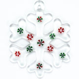 Red & Green Peppermint Murrine Sticks COE 90 Fusible Glass MSPE-03