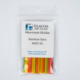 Rainbow Star Murrine Sticks COE 90 Fusible Glass MSST-02
