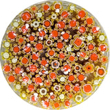 Marigold and Orange Flowers Murrine Sticks COE 90 Fusible Glass MSFL-021111