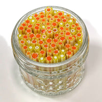 Marigold and Orange Flowers Murrine Sticks COE 90 Fusible Glass MSFL-021111