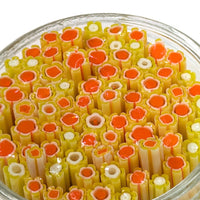 Marigold and Orange Flowers Murrine Sticks COE 90 Fusible Glass MSFL-021111