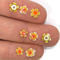 Marigold and Orange Flowers Murrine Sticks COE 90 Fusible Glass MSFL-021111