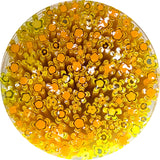 Opaque Yellow and Orange Flower Murrine Sticks COE 96 Fusible Glass MSFL-021118-96