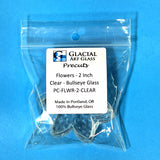 Glass Flowers Clear Fusible Blanks - COE 90 Bullseye Glass - 2" Tall