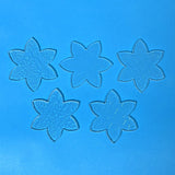 Glass Flowers Clear Fusible Blanks - COE 90 Bullseye Glass - 2" Tall