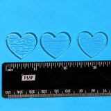 Glass Hearts Clear Fusible Blanks - COE 90 Bullseye Glass - 2 Sizes Available
