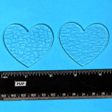 Glass Hearts Clear Fusible Blanks - COE 90 Bullseye Glass - 2 Sizes Available