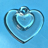 Glass Hearts Clear Fusible Blanks - COE 90 Bullseye Glass - 2 Sizes Available