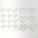 Glass Hearts Clear Fusible Blanks - COE 90 Bullseye Glass - 2 Sizes Available