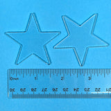 Glass Stars Clear Fusible Blanks - COE 96 Glass - 2" Tall
