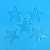 Glass Stars Clear Fusible Blanks - COE 96 Glass - 2" Tall
