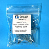 Glass Stars Clear Fusible Blanks - COE 90 Bullseye Glass - 2" Tall