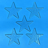 Glass Stars Clear Fusible Blanks - COE 90 Bullseye Glass - 2" Tall