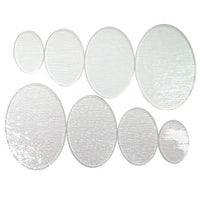 Glass Ovals Clear Fusible Blanks - COE 90 Bullseye Glass - 4 Sizes Available, 1 Easy Price!