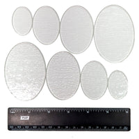 Glass Ovals Clear Fusible Blanks - COE 90 Bullseye Glass - 4 Sizes Available, 1 Easy Price!