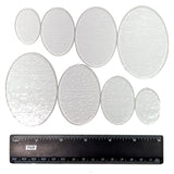 Glass Ovals Clear Fusible Blanks - COE 90 Bullseye Glass - 4 Sizes Available, 1 Easy Price!