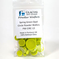 Circle Powder Wafers - Fusible Glass COE 90 - 14 Color Options