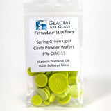 Circle Powder Wafers - Fusible Glass COE 90 - 14 Color Options