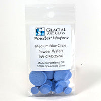 Circle Powder Wafers - Fusible Glass COE 96 - 14 Color Options