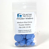 Circle Powder Wafers - Fusible Glass COE 96 - 14 Color Options