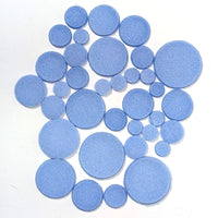 Circle Powder Wafers - Fusible Glass COE 90 - 14 Color Options