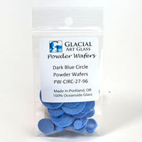 Circle Powder Wafers - Fusible Glass COE 96 - 14 Color Options