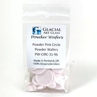 Circle Powder Wafers - Fusible Glass COE 96 - 14 Color Options