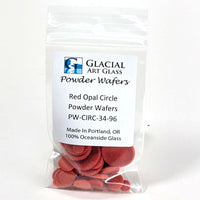 Circle Powder Wafers - Fusible Glass COE 96 - 14 Color Options