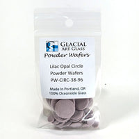 Circle Powder Wafers - Fusible Glass COE 96 - 14 Color Options