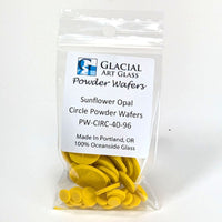 Circle Powder Wafers - Fusible Glass COE 96 - 14 Color Options
