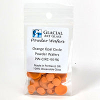 Circle Powder Wafers - Fusible Glass COE 96 - 14 Color Options