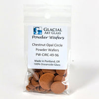 Circle Powder Wafers - Fusible Glass COE 96 - 14 Color Options