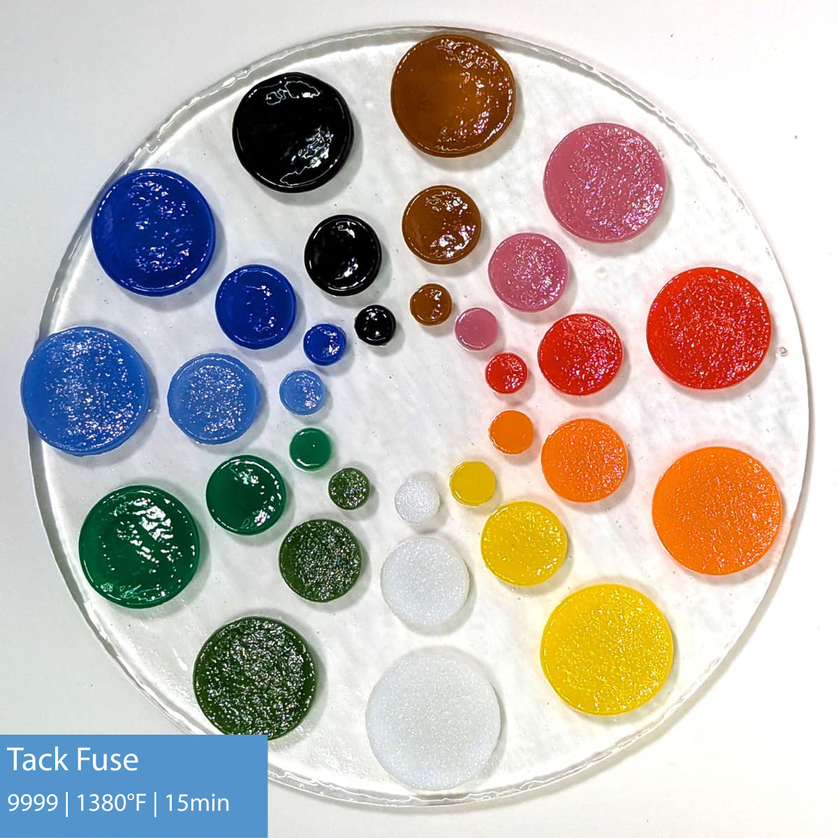 Circle Powder Wafers - Fusible Glass COE 90 - 14 Color Options ...