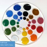 Circle Powder Wafers - Fusible Glass COE 90 - 14 Color Options