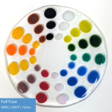 Circle Powder Wafers - Fusible Glass COE 96 - 14 Color Options