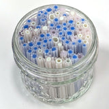 Petal Pink and Cobalt Blue Flowers Murrine Sticks COE 90 Fusible Glass MSFL-021616