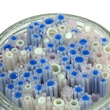 Petal Pink and Cobalt Blue Flowers Murrine Sticks COE 90 Fusible Glass MSFL-021616