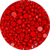 Pimento Red Opal Frit Balls - 3 Size Options - COE 90 Fusible Glass