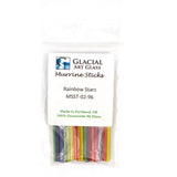 Rainbow Star Murrine Sticks COE 96 Fusible Glass MSST-02-96