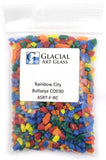 Rainbow City Blend Glass Frit Coarse Bullseye COE 90 Bagged
