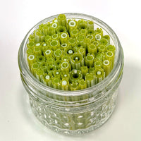 Spring Green Flowers Murrine Sticks COE 90 Fusible Glass MSFL-021414
