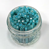 Teal and Turquoise Flowers Murrine Sticks COE 90 Fusible Glass MSFL-021515