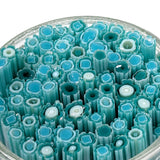 Teal and Turquoise Flowers Murrine Sticks COE 90 Fusible Glass MSFL-021515
