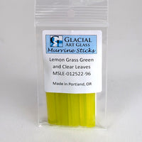 A package of lemon grass green and clear leaves, labeled as MSLE-012522-96, made in Portland, Oregon.