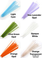 1mm Stringer Sample Tubes (about 20 pieces, 4.5 inches long) COE 90 Bullseye Glass