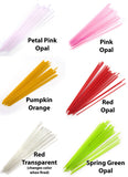 1mm Stringer Sample Tubes (about 20 pieces, 4.5 inches long) COE 90 Bullseye Glass