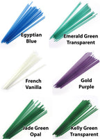 1mm Stringer Sample Tubes (about 20 pieces, 4.5 inches long) COE 90 Bullseye Glass