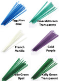 1mm Stringer Sample Tubes (about 20 pieces, 4.5 inches long) COE 90 Bullseye Glass