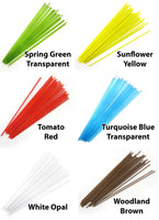 1mm Stringer Sample Tubes (about 20 pieces, 4.5 inches long) COE 90 Bullseye Glass