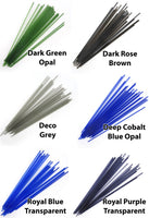 1mm Stringer Sample Tubes (about 20 pieces, 4.5 inches long) COE 90 Bullseye Glass